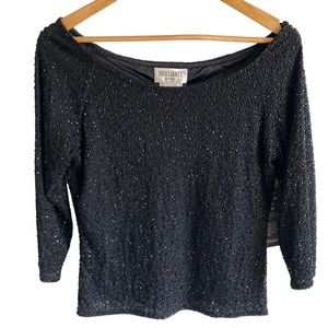 Brilliante Beaded Stretch Top M
